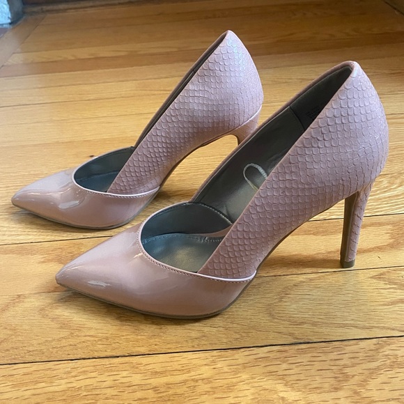 Worthington light pink snake print faux leather heels size 7 - like NEW! - Picture 5 of 11